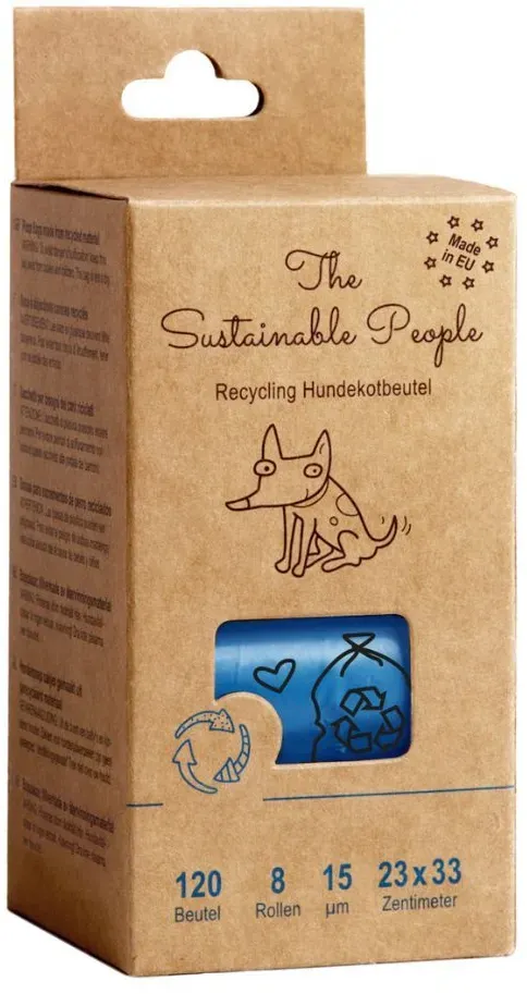 Recycling Hundekotbeutel 120 Stück ohne Henkel - The Sustainable People Beutel 1 St