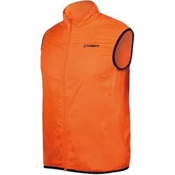 Chiba Fahrrad-Weste Windblocker Safety (extrem leicht - 50 Gramm) neonorange Herren