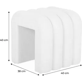 sweeek - 2er-Set zeitgenössische Hocker mit Stoffbezug