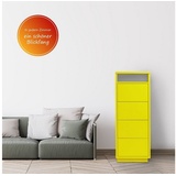 Aileenstore Kommode mit Schubkästen, Klapp-Deckel & Dokumenten-Ablage mit Glasfenster