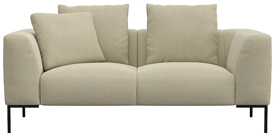 FLEXLUX 2,5-Sitzer »Sava Designsofa, bequem und komfortabel durch hochwertigen Sitzaufbau«, Taschenferderkern-Sitz mit Kaltschaum, lose Rücken- & Dekokissen FLEXLUX Sandy Beige