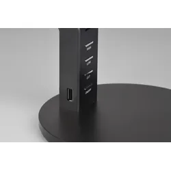 Trio 523090132 LED-Tischleuchte Ava 1x5W | 600lm | 3000K + 4000K + 6300K - Speicherfunktion, dimmbar, USB, schwarz