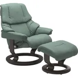 Stressless Stressless® Relaxsessel-Set »Reno«, mit Hocker, mit Classic Base, Größe S, M & L, Gestell Wenge, grün