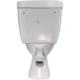 Sanicomfort Stand-WC mit WC-Sitz Weiß spülrandlos