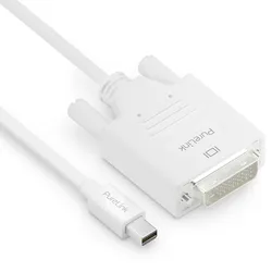 PureLink Premium Aktives 2K mini DisplayPort / DVI Kabel – 1,50m, weiß, Mini Dis
