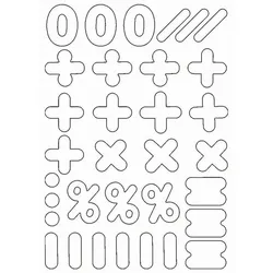 Magnete Zahlen / Symbole blanko VE=3 Bögen A4