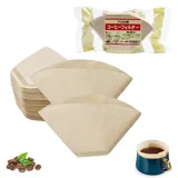 HUYIWEI Papier-Kaffeefilter,100 Stück Einweg Kaffeefilter für die Küche, 1x4 Gourmet Filtertüten,Geeignet für Freundestreffen und Büro, natürliche Holzfarbe (2-4 Tassen)