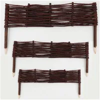 Aquagart 10 Beeteinfassungen aus Weide 20x50cm I Beetbegrenzung /Weidenzaun zur Beetumrandung Rasenkante