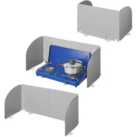 PRO PLUS Windschutz Gaskocher und Grills L 32/62 x T28,5 x H 25cm Spritzschutz mit Tasche