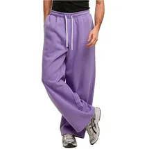 URBAN CLASSICS Trainingshose Fluffy Wide Leg Trackpants lila S