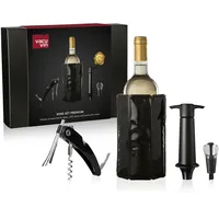 Vacu Vin Wein Premium 4-tlg., Korkenzieher, Weinkühler, Stopfen, Zubehör,