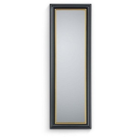 MIRRORS AND MORE Rahmenspiegel Wanda (50 x 150 cm, Schwarz-Gold, Kunststoff)