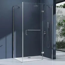 doporro Rav04 Eckdusche mit Drehtür rechts 120 x 90 cm transparent Klarglas D648360641500