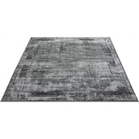 Leonique Teppich »Hamsa«, rechteckig, dezenter Glanz, Schrumpf-Garn-Effekt, im Vintage-Look, dichte Qualität, 25776605-3 dunkelgrau 9 mm