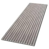 HPFloor Akustik Wandpaneele | Furnierte MDF Lamellen mit Eichenfurnier | Wandverkleidung zur Schalldämmung & Schallschutz | 240 x 60 cm | 21 mm stark | Grau