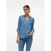 Vero Moda Hemdbluse aus Lyocell Modell 'BREE', Jeansblau, S