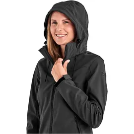 KILLTEC Damen Softshelljacke Softshell Jacke mit abzippbarer Kapuze Damen, Softshelljacke", wasserabweisend, Winddicht, atmungsaktiv 00200-schwarz 44,
