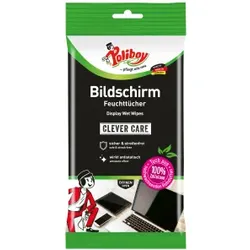 POLIBOY Bildschirm Feuchttücher, Bildschirmtücher für empfindliche Oberflächen aus TFT, Plasma, LCD, etc., 1 Packung = 30 Tücher