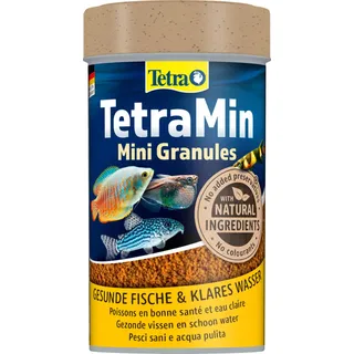 TetraMin Mini Granules - langsam absinkendes Fischfuter für kleine Zierfische wie z.B. Salmler und Barben, 100 ml Dose