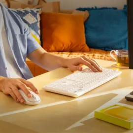 Logitech MK295 Silent Wireless Combo US grauweiß