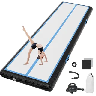 airtrack matte mit elektrischer Luftpumpe 20cm hoch 4M Tumbling Matten Aufblasbare turnmatte Matte gymnastikmatte Yogamatte Camping Trainingsmatte