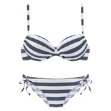 VENICE BEACH Bügel-Bikini, Damen marine-weiß, Gr.36 Cup D,