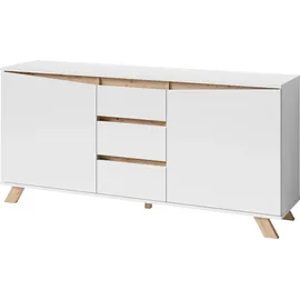 byLIVING Valentin Sideboard 160 x 76 x 38 cm Weiß Holzwerkstoff/Metall