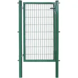 Arvotec Zauneinzeltür ESSENTIAL, Breite: 100 - 120 cm, Höhe: 80 - 200 cm, zum Einbetonieren grün 100 cm x 160 cm