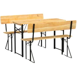 holz4home® Bierzeltgarnitur - mehrteilig & klappbar   Mit Lehne
