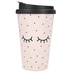 DEPESCHE Kaffeebecher To-Go Closed Eyes rosa 0,35 l