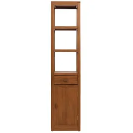 Mendler Teak-Regal HWC-M86, Badschrank Badregal Badezimmer, hochwertiges B-Grade-Teak (Kernholz, 20-30 Jahre), 180x40cm