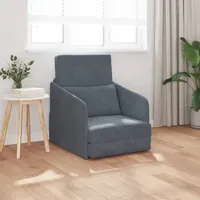 VidaXL Boden Sofa Bett 2-in-1 Dunkelgrau 65x80x83 cm Samt