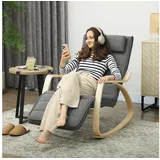 Homcom Schaukelsessel mit Massagefunktion Polyester 67 x 92 x 106 cm Grau