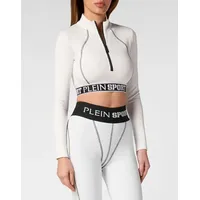 Plein Sport Damen BH Cropped Top, Wei?, L