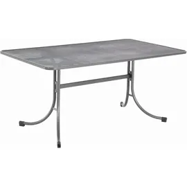 MWH Das Original MWH Gartentisch Savoy 145 x 90 cm Stahl Silber