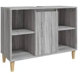 vidaXL Waschbeckenunterschrank Grau Sonoma 80x33x60 cm Holzwerkstoff