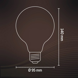 Calex E27, G95 4,5W LED-Filament gold 821 dimmbar