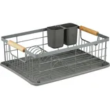 Relaxdays Abtropfgestell 0 x0 x 0 cm Farbe Grau