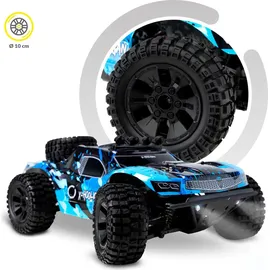 Overmax X-Hooligan Großes Schnelles Ferngesteuertes Auto, Maßstab 1:10, Geschwindigkeit 50 km/h Reichweite 100 Meter, 4x4-Antrieb 40 Minuten Fahrspaß LED-Beleuchtung