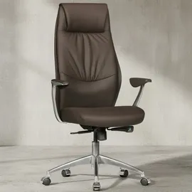 KADIMA DESIGN Chefsessel Echtleder Braun