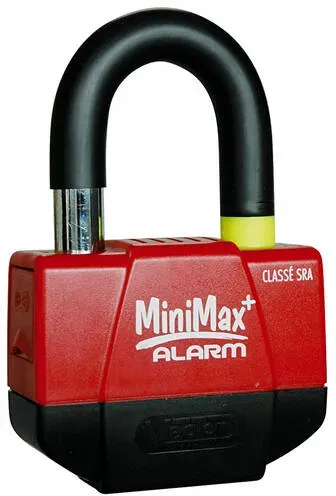 VECTOR MiniMax+ Alarm-Scheibenschloss (100dB) - Ø16mm / 55x40mm - SRA-zertifiziert, gelb