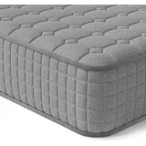 Vesgantti Matratze 140x200 7-Zonen Taschenfederkernmatratze 24cm Mittelfeste Orthopädischem Tonnentaschenfederkernmatratze Grau (H3, Tight-top 24cm) - Grau