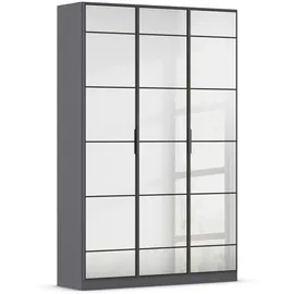 Rauch Spiegelschrank mit Einlegeböden ¦ grau ¦ Maße (cm): B: 136 H: 210
