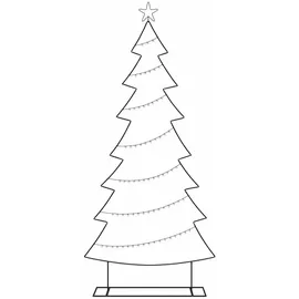 vidaXL Metall Weihnachtsbaum mit Ständer Schwarz 210 cm Stahl