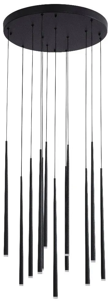 Nova Luce Giono LED Pendelleuchte Schwarz aus Aluminium und Acryl 29 Watt 3000K 3434 Lumen