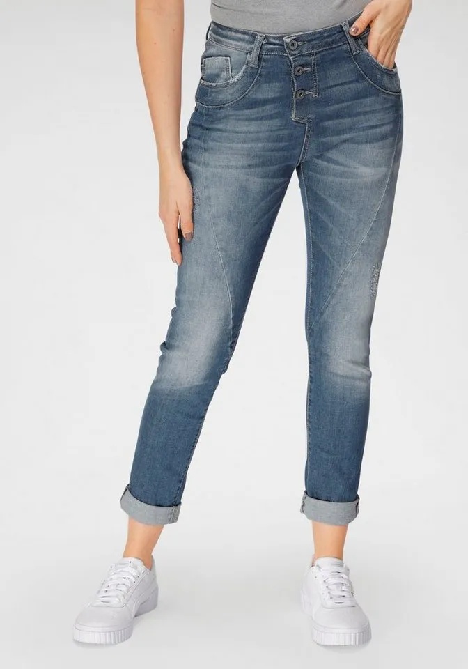 Please Jeans Boyfriend-Jeans P 78A Original Boyfriend Cut blau XS/34