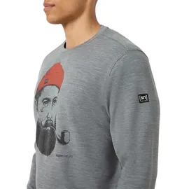 super.natural Sailor Pullover Cashmere Grey Melange/Dark Shadow Melange/Chilli M