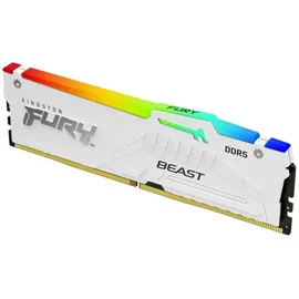 Kingston FURY Beast DDR5 6400MT/s RGB 32GB Kit (2x16GB) CL32 Weiß KF564C32BWEAK2-32