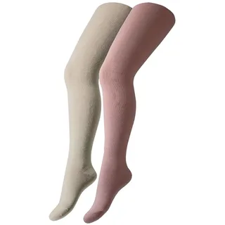 CAMANO Strumpfhose 2er Pack ca-soft in silver rose +offwhite 122/128