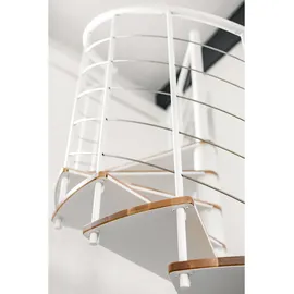 Minka Spindeltreppe Fusion 37 295 cm Edelstahl/Holz Grau